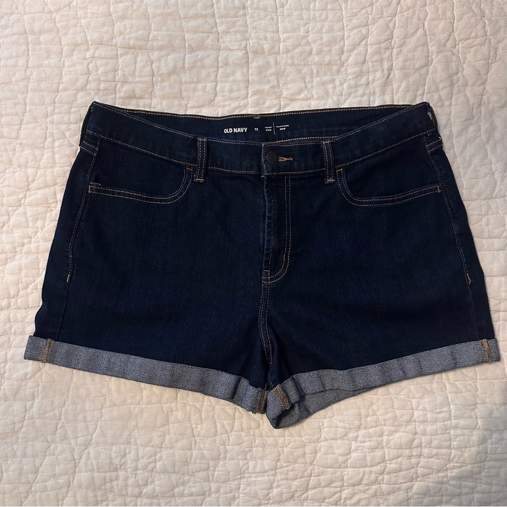 Old Navy Blue Jean Shorts Mid-Rise Cuffed